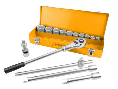 Tolsen Tools Socket Set 3/4 22-50mm 15Pc Metal Case Industrial