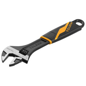 Tolsen Tools Wrench Adjustable PVC Grip 150mm Black Finish Industrial