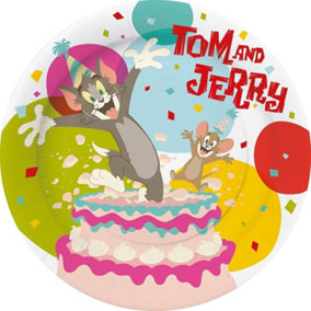 Tom and Jerry Round Cake Plate (Pack of 10) Multicoloured (One Size)