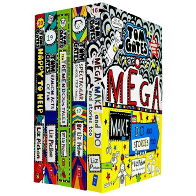 Tom Gates Series 16-20 Collection 5 Books Set By Liz Pichon (Mega Make ...