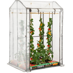 Tomato Growhouse Double Grow Bag Garden Greenhouse PE Mesh Cover Christow