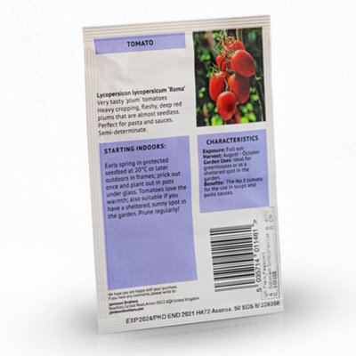 Tomato (Plum) Roma Vegetable Seeds (approx 50 seeds) by Jamieson Brothers - 3