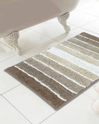 Tonal Stripe Bathmat 46x76cm Natural