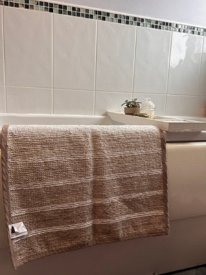 Tonal Stripe Bathmat 46x76cm Natural - 3