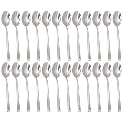 Tondo Stainless Steel Dessert Spoons 21cm Pack Of 24 Diy At Bandq