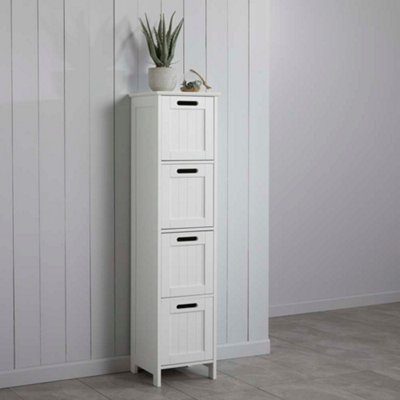 White slim drawer deals unit