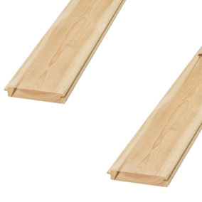 Tongue & Groove Easy Click Wood Floor, Ceiling Wall And Boards Panels   120x19mm - 1 .2 Meters x 2 - Total 2.4 Meters