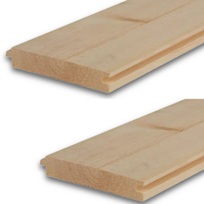 Tongue & Groove Easy Click Wood Floor, Ceiling Wall And Boards Panels 120x19mm - 1.2m x 4 Total 4.8 Meters