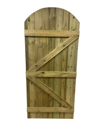 Tongue & Groove Large Garden Gate - Timber - L2 x W90 x H200 cm - Fully Assembled - 3