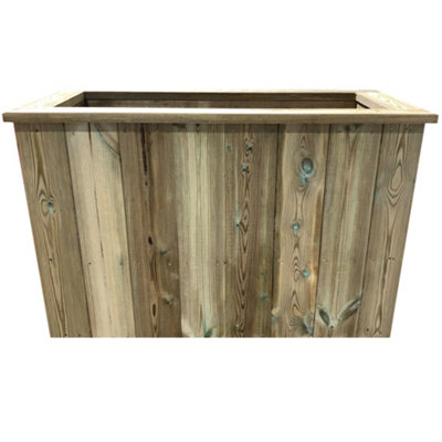 Tongue & Groove Planter on Wheels 0.6m L x 0.4m W