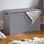 Tongue & Groove Wooden Storage Blanket Box in Grey