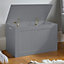 Tongue & Groove Wooden Storage Blanket Box in Grey