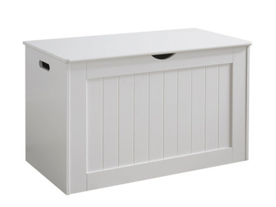 White wooden storage on sale box with lid