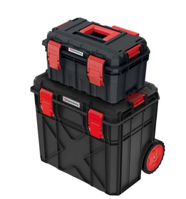 Tool Box Storage Set Trolley + Chest Portable Tool Organizer Modular On Wheels