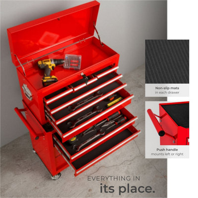 Tool Box - with wheels, 8 drawers, folding compartment, carry box ...