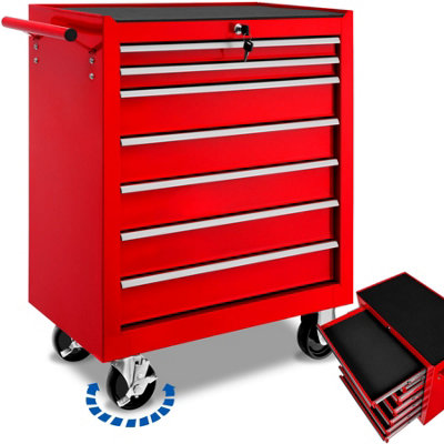 Tool chest with 7 drawers - red