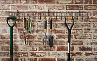 Tool & Garden Storage Rack - Metal Wall Hanging Shed Hooks For Gardening Tools