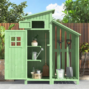 Tool Shed, Garden Cupboard, Tool Cupboard, Suitable for Small Gardens, Green