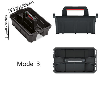 Tool Storage Tote Tray Heavy Duty Caddy Holdall Deep Compartment 3 Sizes Model 3