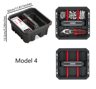 Tool Storage Tote Tray Heavy Duty Caddy Holdall Deep Compartment 3 Sizes Model 4