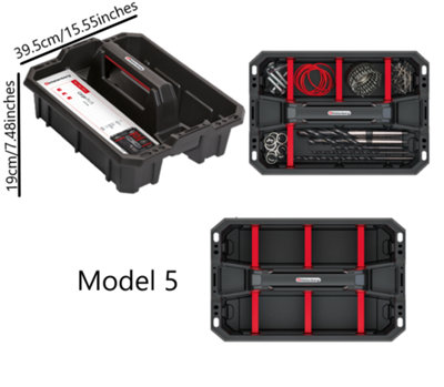 Tool Storage Tote Tray Heavy Duty Caddy Holdall Deep Compartment 3 Sizes Model 5