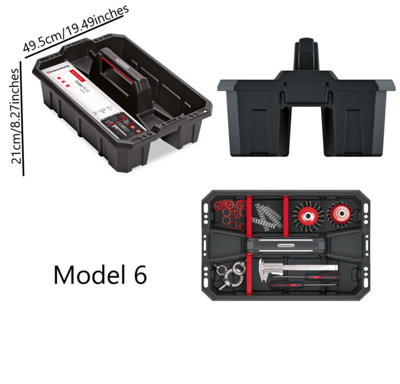 Tool Storage Tote Tray Heavy Duty Caddy Holdall Deep Compartment 3 Sizes Model 6