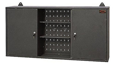 Tool Wall Cabinet Large Wall Mount Hanging Tool Box Garage Storage Cupboard Metal Chest Cabinet