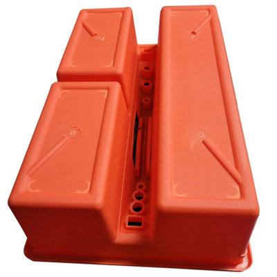 Toolbox Caddy Tote Tray 15 inch Tool Caddy Carrying Case with Handle and Tool Holders - Orange