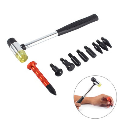 Tools Dent Ding Hammer 9 Heads Tap Down Kit Knockdown Tool Paintless ...