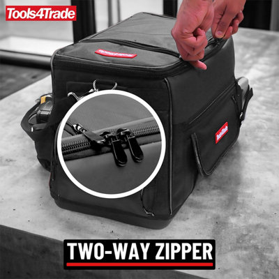 Tools4Trade Black 20 Inch Heavy Duty Tool Bag with Multiple Pockets and ...