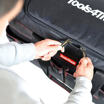 Tools4Trade Black 26 Inch Heavy Duty Tool Bag with Wheels & Telescopic ...