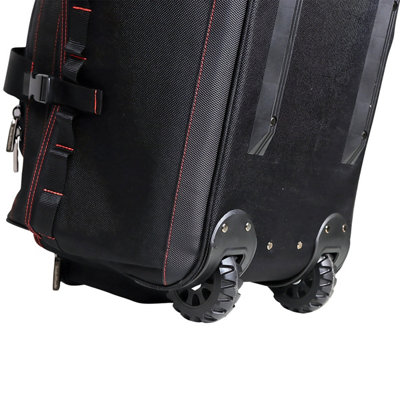 Tools4Trade Black 26 Inch Heavy Duty Tool Bag with Wheels & Telescopic ...