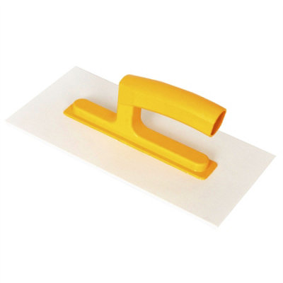 Toolty ABS Plastering Float with Ergonomic Handle 140x280mm 3mm thick for Smoothing and Texturing Plaster DIY