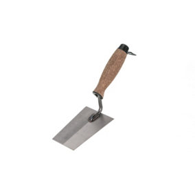 Toolty Bucket Trowel with Cork Handle 130mm Grinded Carbon Steel for Brickwork and Plastering Rendering Masonry DIY