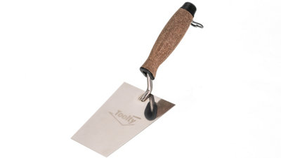 Toolty Bucket Trowel with Cork Handle 140mm Stainless Steel for Scooping and Scraping Mortar Cement Plaster Masonry Brickwork