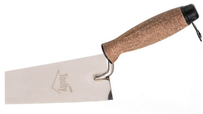 Toolty Bucket Trowel with Cork Handle 140mm Stainless Steel for Scooping and Scraping Mortar Cement Plaster Masonry Brickwork