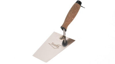 Toolty Bucket Trowel with Cork Handle 150mm Stainless Steel for Scooping and Scraping Mortar Cement Plaster Masonry Brickwork