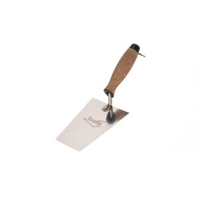 Toolty Bucket Trowel with Cork Handle 150mm Stainless Steel for Scooping and Scraping Mortar Cement Plaster Masonry Brickwork