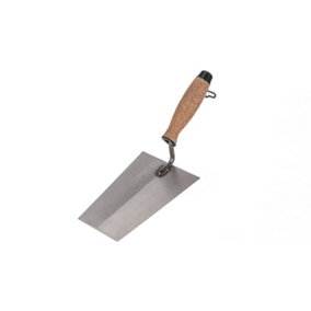 Toolty Bucket Trowel with Cork Handle 180mm Grinded Carbon Steel for Brickwork and Plastering Rendering Masonry DIY