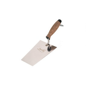 Toolty Bucket Trowel with Cork Handle 180mm Stainless Steel for Scooping and Scraping Mortar Cement Plaster Masonry Brickwork