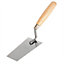 Toolty Bucket Trowel with Wooden Handle 130mm Stainless Steel for Scooping and Scraping Mortar Cement Plaster Masonry Brickwork