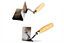 Toolty Corner Lining Angled Trowel with Wooden Handle Set 6PCS Internal 80x60, 120x60, 120x75 and External 80x60, 120x60, 120x75