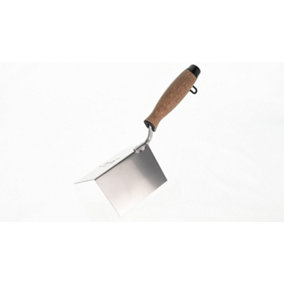 Toolty Corner Lining External Angled Trowel with Cork Handle 120x60mm Stainless Steel for Plastering Finishing DIY