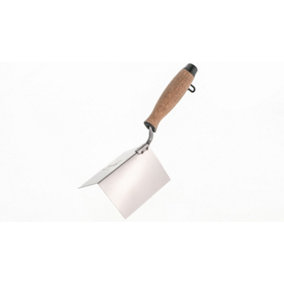 Toolty Corner Lining External Angled Trowel with Cork Handle 120x75mm Stainless Steel for Plastering Finishing DIY