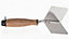 Toolty Corner Lining External Angled Trowel with Cork Handle 80x60mm Stainless Steel for Plastering Finishing DIY