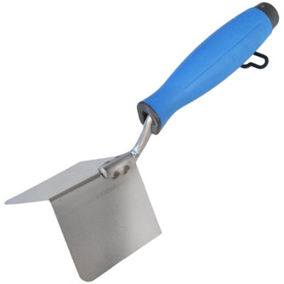 Toolty Corner Lining External Angled Trowel with Rubber Handle 120x75mm ...