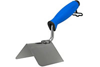 Toolty Corner Lining External Angled Trowel with Rubber Handle 80x60mm Stainless Steel for Plastering Finishing DIY