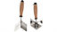Toolty Corner Lining Internal and External Angled Trowel with Cork Handle Set 2PCS 80x60mm Stainless Steel for Plastering DIY
