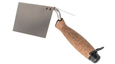 Toolty Corner Lining Internal Angled Trowel with Cork Handle 120x75mm Stainless Steel for Plastering Finishing DIY