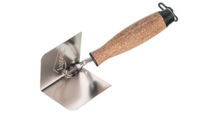 Toolty Corner Lining Internal Angled Trowel with Cork Handle 80x60mm Stainless Steel for Plastering Finishing DIY